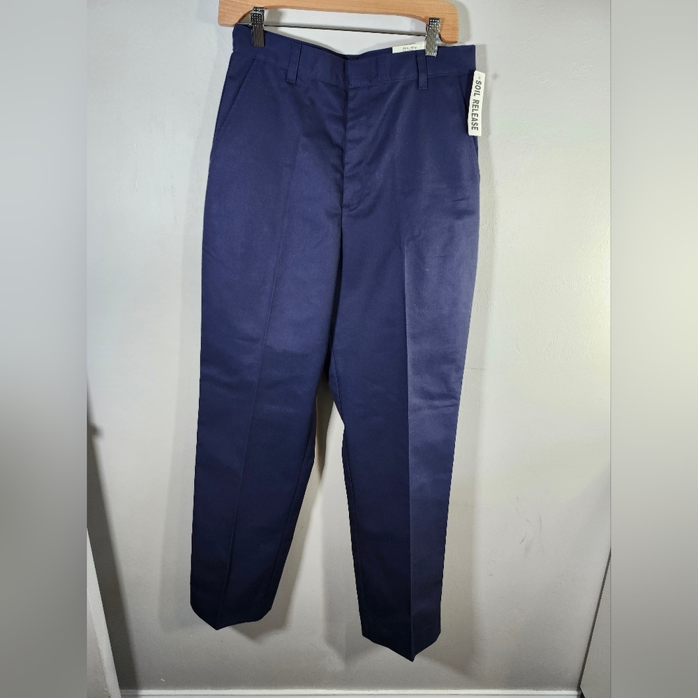Bruxton Career Clothing Navy Soil Release Work Trousers Pants Women Size 12R NWT